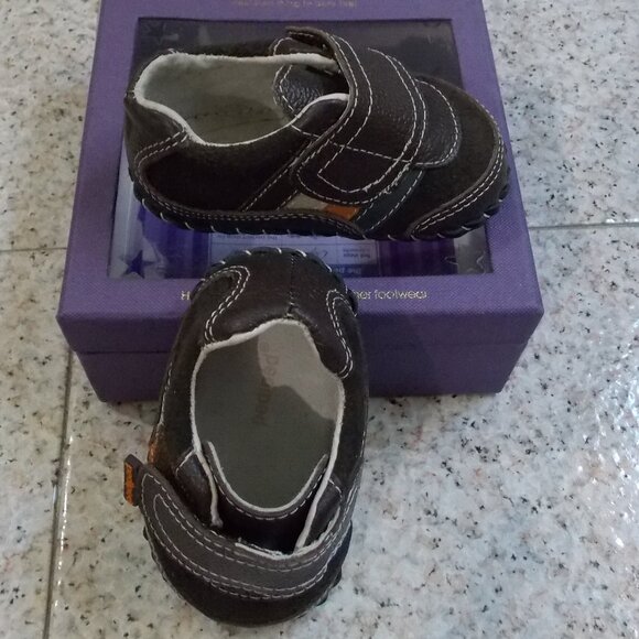 NWB PEDIPED Infant shoe soft soled leather Christopher Brown 1090 X-small 0-6mon - Picture 4 of 5